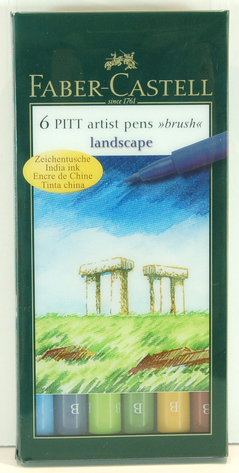 Faber Castell 6 Pitt Artist Pens Brush Tip Multiple Styles to Choose