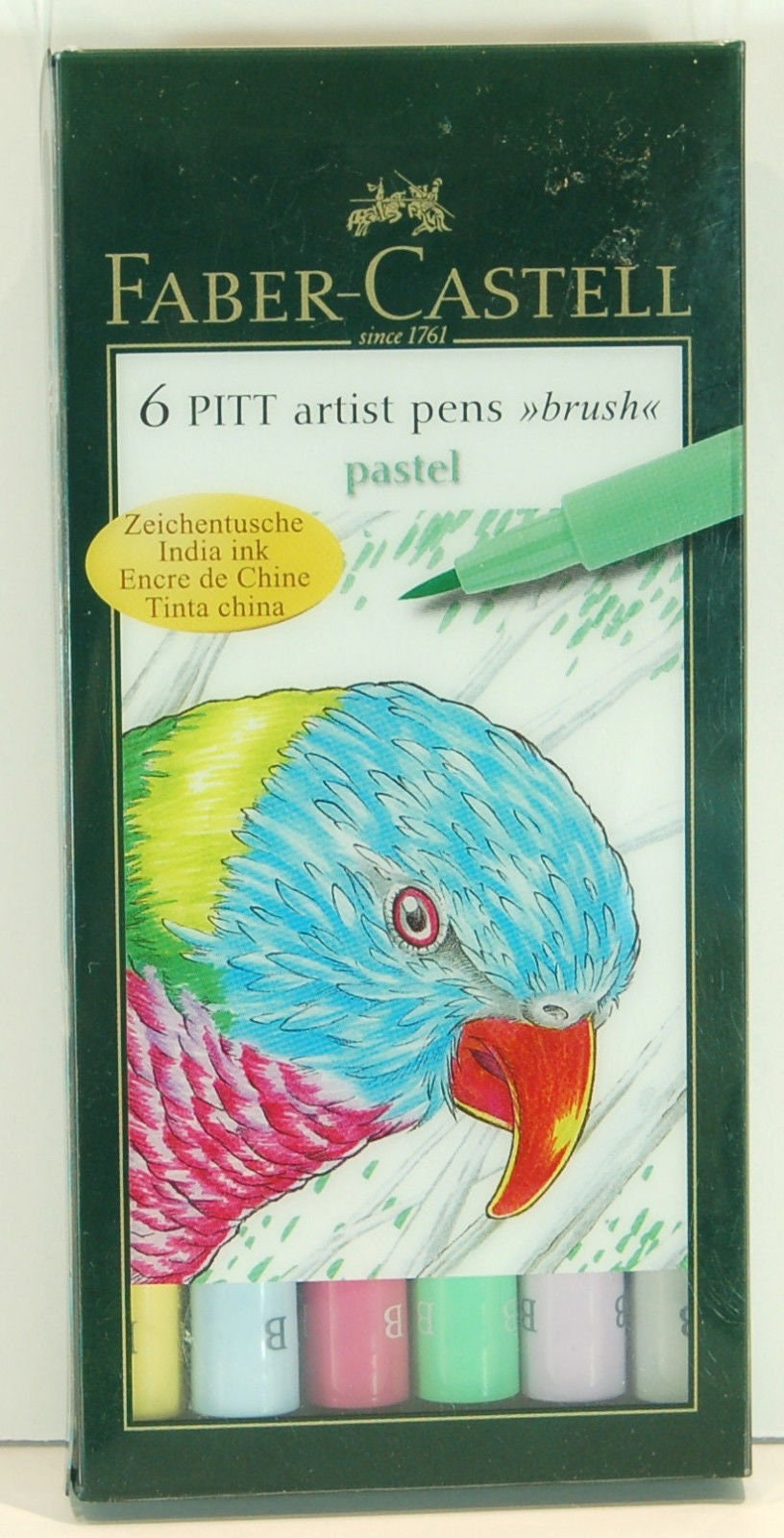 Faber Castell 6 Pitt Artist Pens Brush Tip Multiple Styles to Etsy
