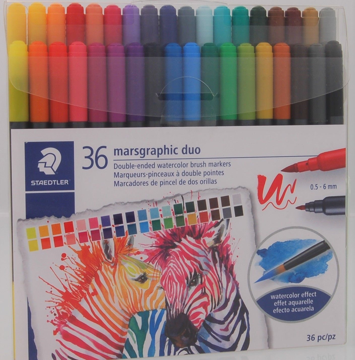 Staedtler Duo Watercolor Brush Pens - 36 Piece Set