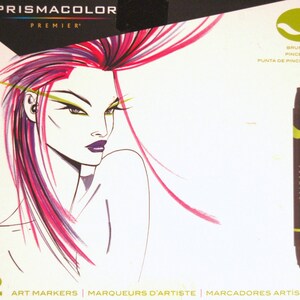 Prismacolor 12 Pincel Fine Tip Art Marcadores en Colores Primarios y Secundarios