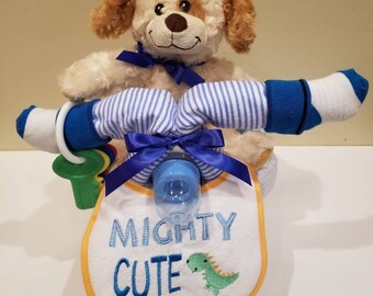 tricycle diaper cake with wagon