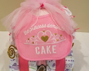 cinderella carriage diaper cake