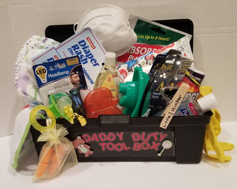 Daddy diaper Duty Toolbox Daddy to Be Gag Gift Daddy Baby Etsy