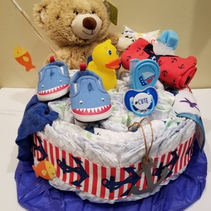fishing diaper cake