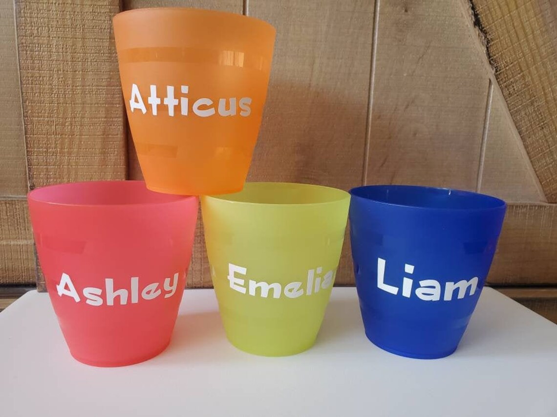 Kids Personalized Cups Party Favor Cups Birthday Favors | Etsy