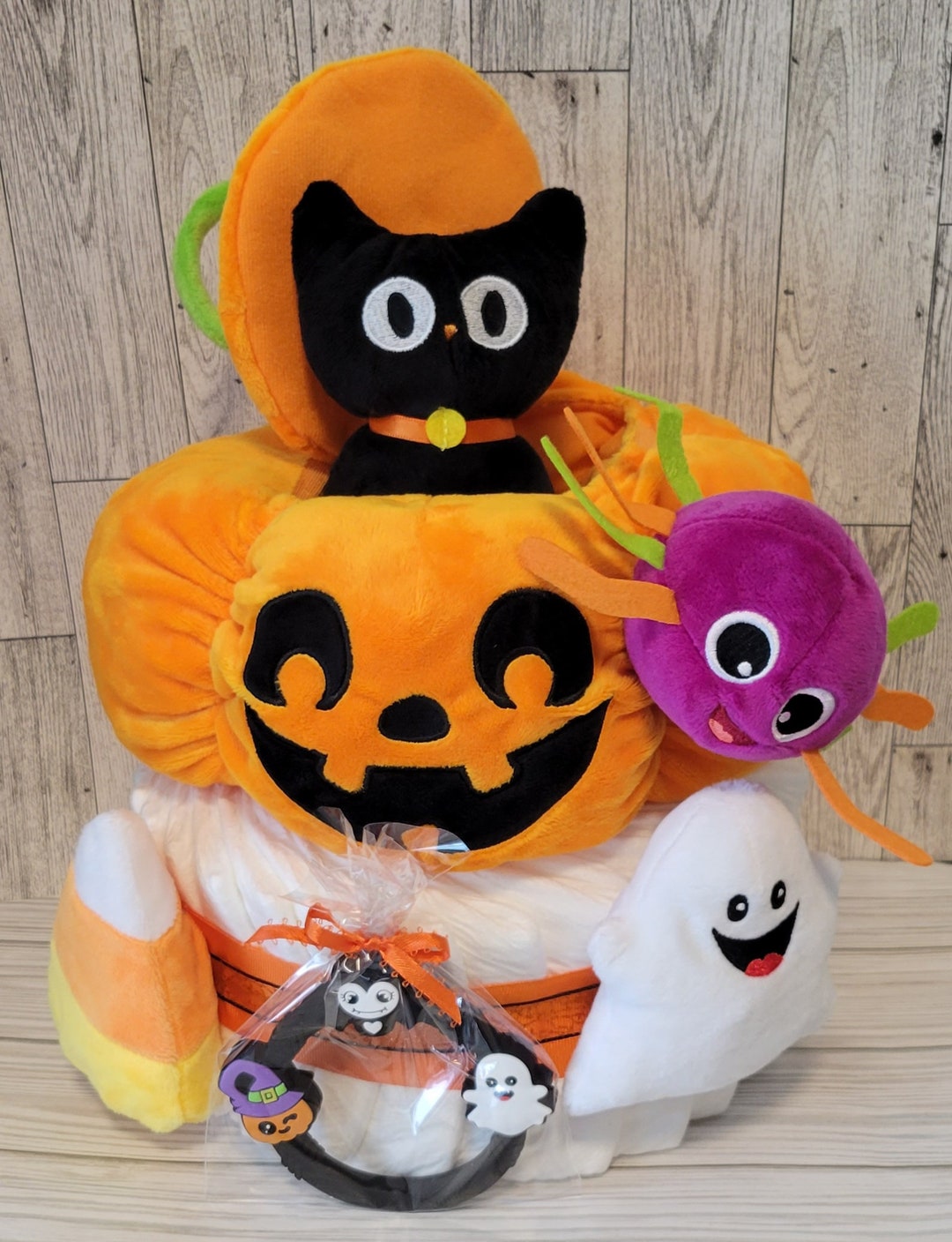 Halloween Diaper Cake Diaper Cake Halloween Pumpkin Theme Etsy