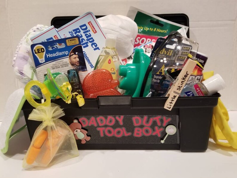 Daddy diaper Duty Toolbox Daddy to Be Gag Gift Daddy Baby Etsy