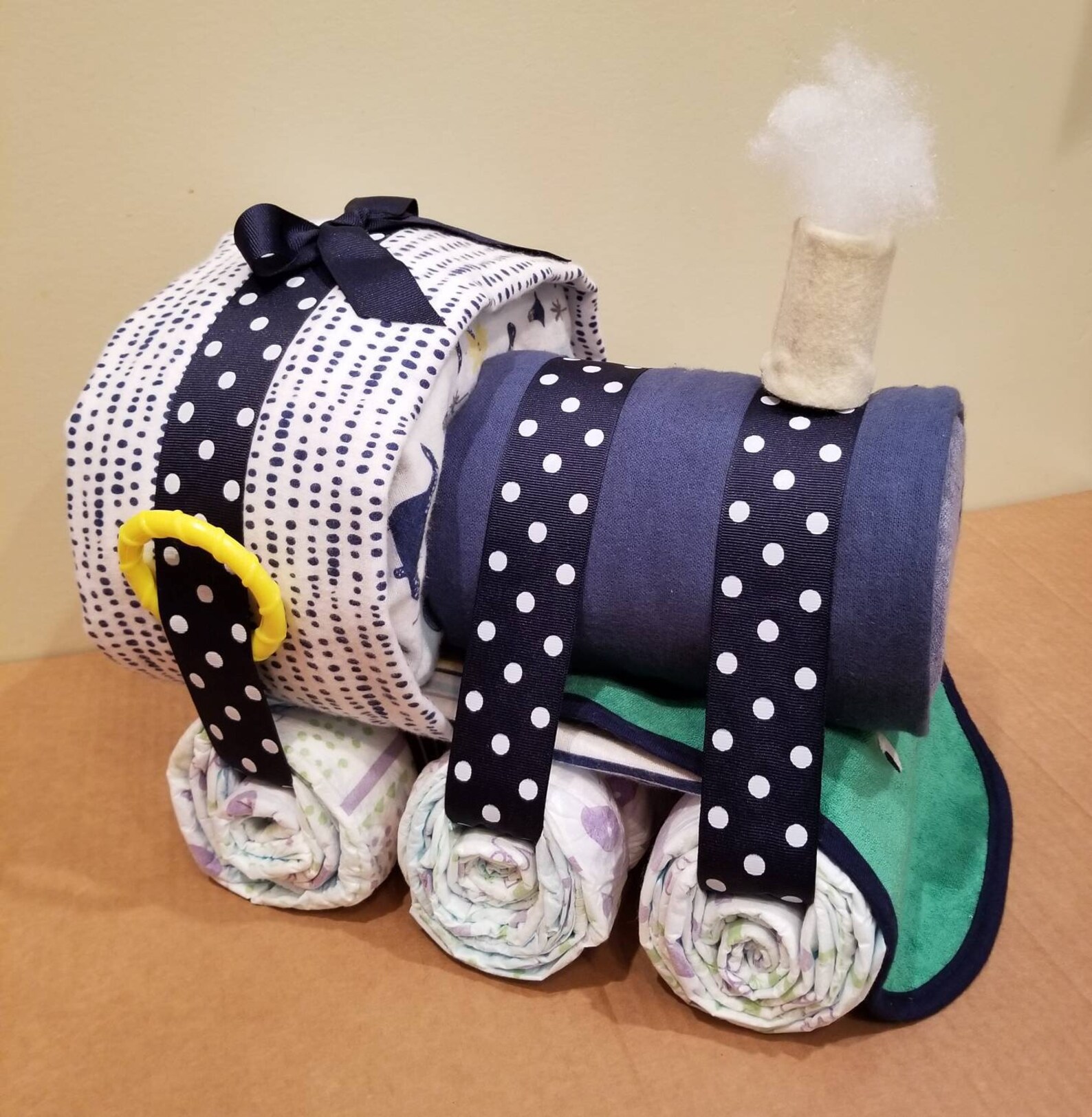 Train Diaper Cake All Aboard Baby Express Train Gift Etsy