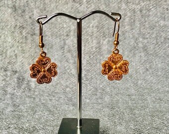 Four Leaf Clover Earrings - Rose Gold