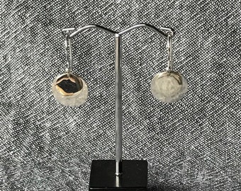 Two-Tone Disc Earrings