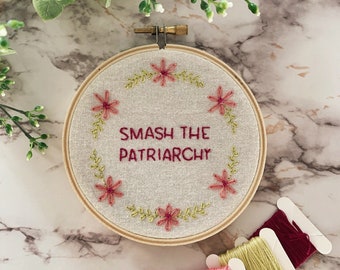 EMBROIDERY PATTERN - Smash the Patriarchy