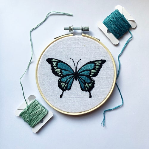 Hand embroidered flowers of the sky hand embroidery pdf  etsy israel