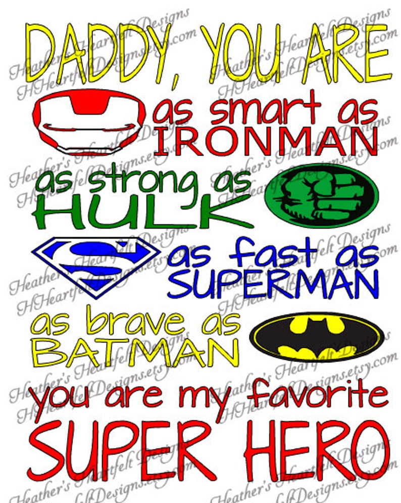 Daddy You Are My Favorite Super Hero T-Shirt Super Hero Dad | Etsy