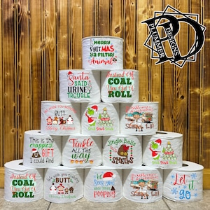 Carta igienica di Natale, Carta igienica di Natale divertente, Regalo scherzoso divertente, Regalo scherzoso, Regalo elefante bianco, Carta igienica, Regalo di Babbo Natale segreto