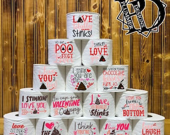 Valentine's Day Toilet Paper, Funny Valentine's Day Toilet Paper, Funny Gag Gift, Gag Gift, Valentine's Day, Toilet Paper,