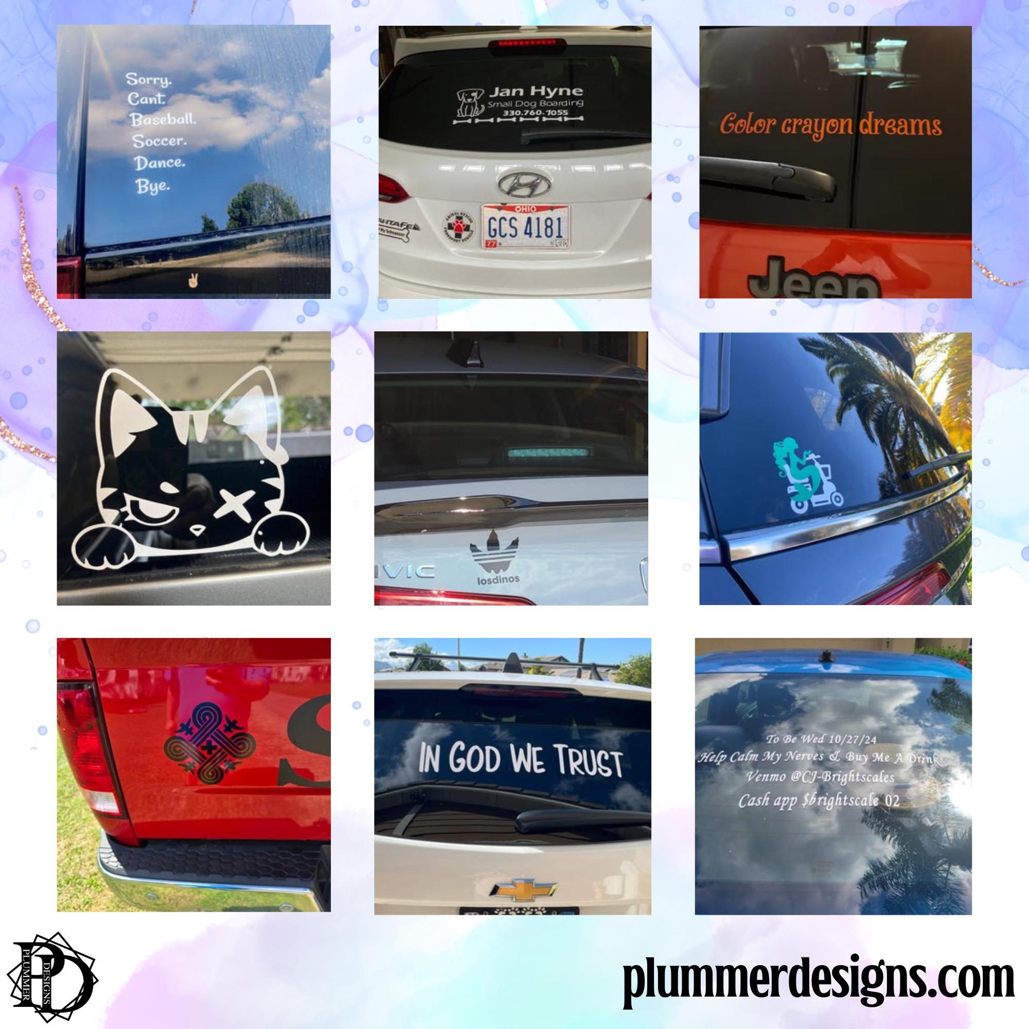 Custom Car Decal, Custom Window Decal, Vinyl Sticker, Vinyl Car Sticker ...