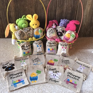 Personalized Easter Sacks, Personalized Easter Basket, Easter Sack, Easter Basket, Easter Treat Sack, Easter Treat Bag, Easter Bag image 2