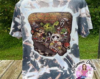 Super Horror Cart Bleached T-Shirt, Super Horror Cart Bleached Shirt, Horror Bleached T-Shirt, Horror Bleached Shirt, Super Horror Cart