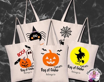 Halloween Bag, Halloween Sack, Personalized Halloween Sack, Custom Halloween Sack, Halloween Candy Sack, Trick or Treating Bag, Candy Bucket