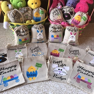 Personalized Easter Sacks, Personalized Easter Basket, Easter Sack, Easter Basket, Easter Treat Sack, Easter Treat Bag, Easter Bag image 1