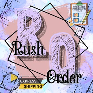 RUSH ORDER - Add this to your cart if you need your item(s) to be shipped faster than standard processing times. See item details section