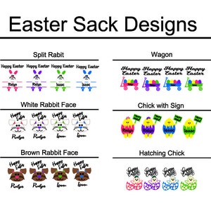 Personalized Easter Sacks, Personalized Easter Basket, Easter Sack, Easter Basket, Easter Treat Sack, Easter Treat Bag, Easter Bag image 4