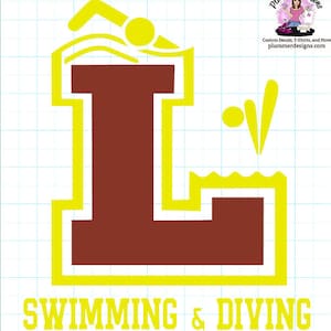 L Swimming & Diving Decals image 1