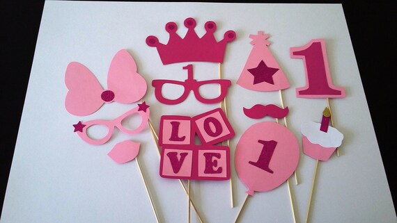 Accessoires Photobooth Premier Anniversaire 1 An X 11 Fille Etsy France