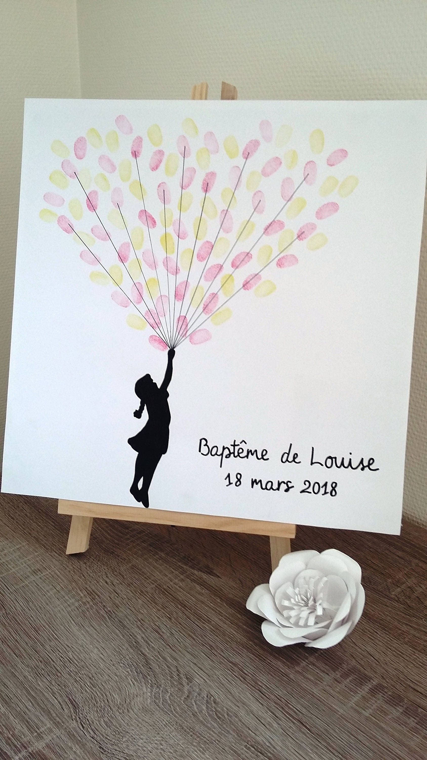 Arbre à empreintes Douce enfance baptême