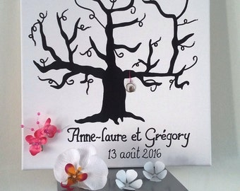 arbre à empreintes 40x40 "l'arbre de notre amour"