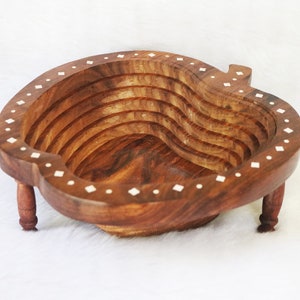 Fruitmand Gedroogd fruitmand Dienblad verandert in mand Houten snackdoos Vakantievoedselbak Fruitschaalhouder voor keukentafel.