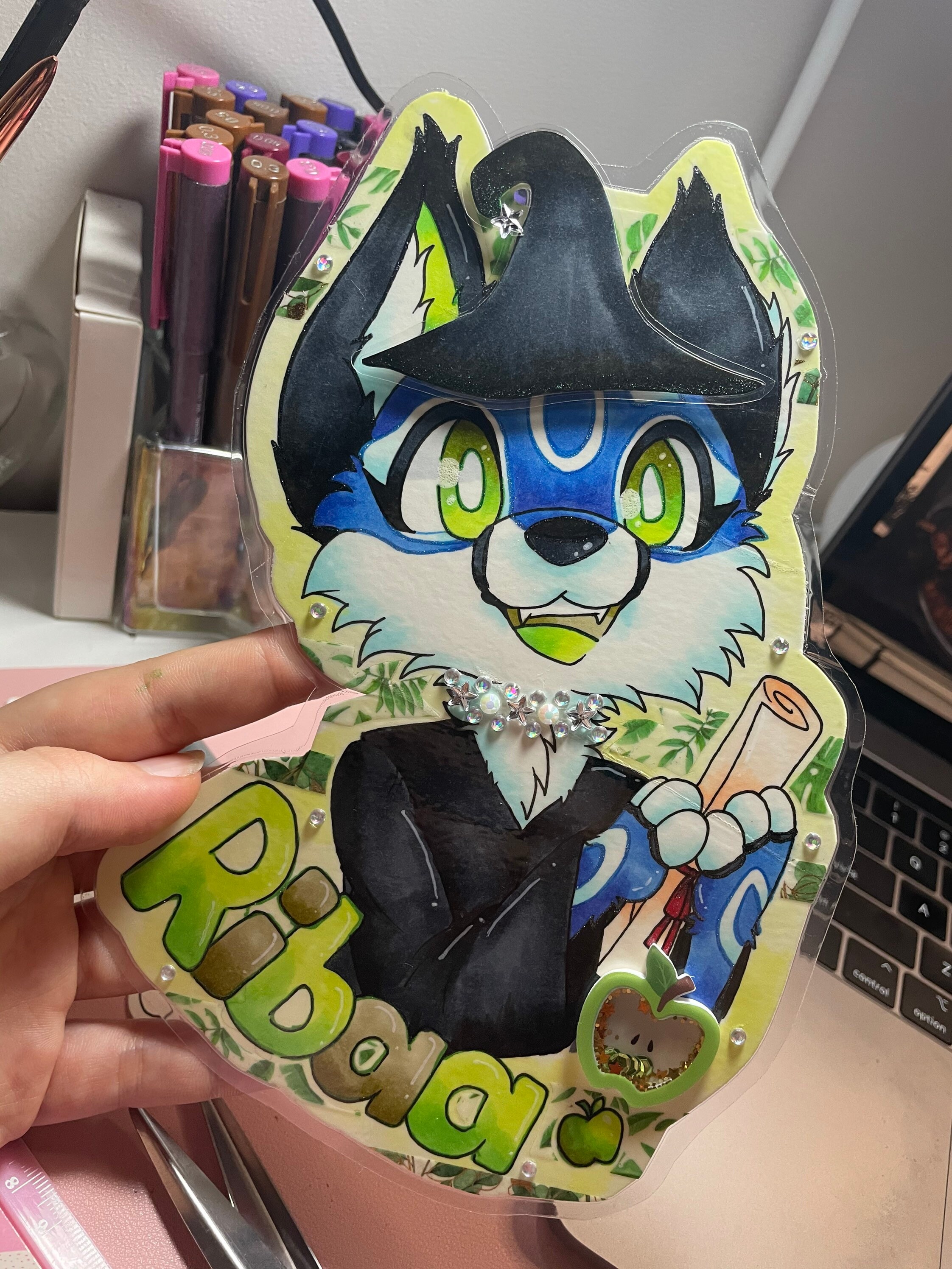 Traditional furry badge | Etsy