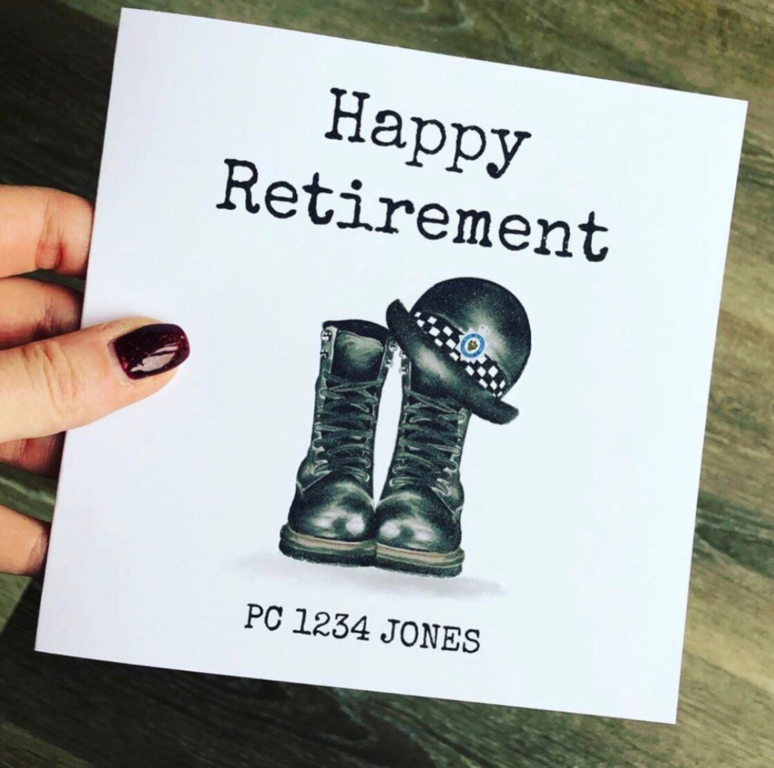 Personalised Police Retirement card FREE UK DELIVERY | Etsy