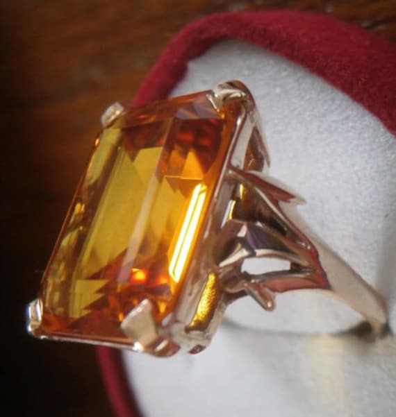 9K Solid gold and AAAAA emerald cut 15 carat natu… - image 4