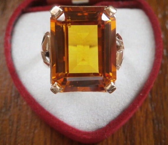 9K Solid gold and AAAAA emerald cut 15 carat natu… - image 2