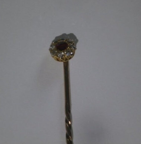 Victorian 18k gold natural diamond and natural ru… - image 6