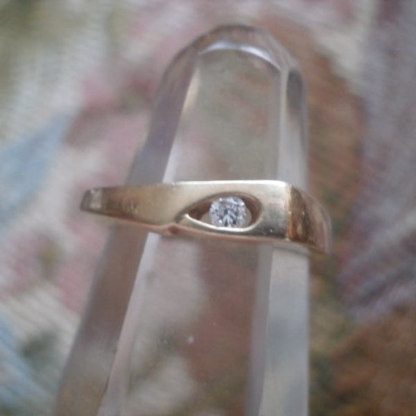 Bastian Inverun Modernist 14K solid gold natural diamond solitaire ring