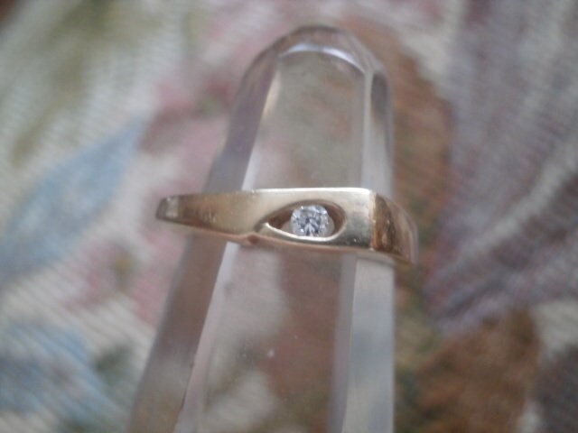Bastian Inverun Modernist 14K solid gold natural diamond solitaire ring