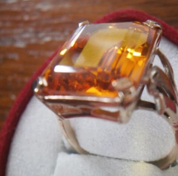9K Solid gold and AAAAA emerald cut 15 carat natu… - image 5