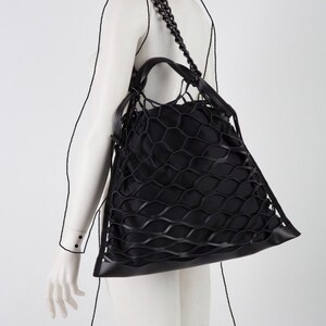 Leather new arrivals net bag