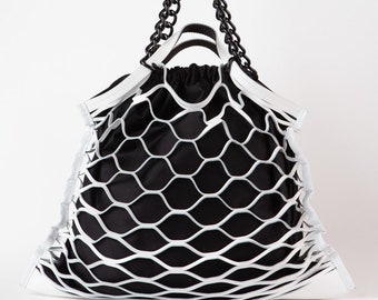 leather net bag