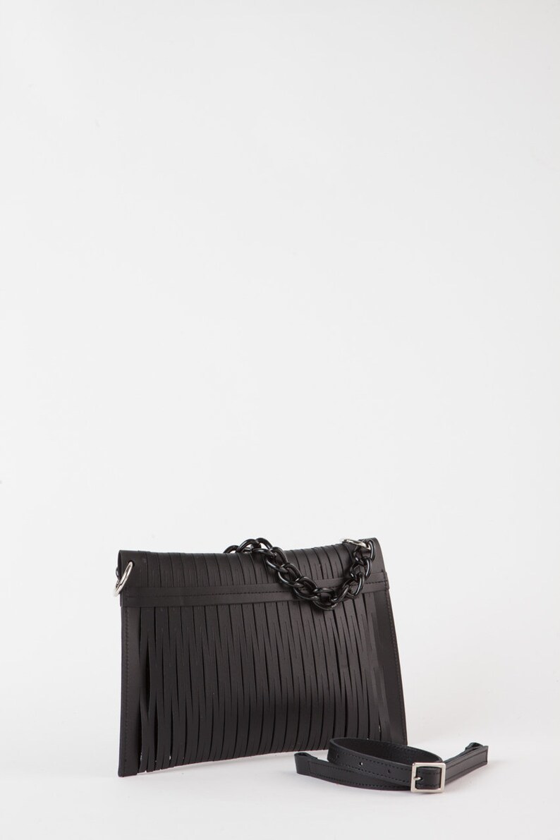 Black Leather-Net Bag image 3