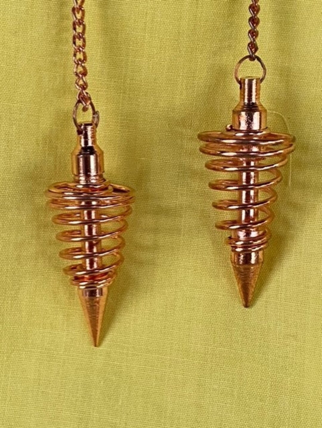 Coppersolid Copperpendulum With Beautiful Handmade Wire Etsy