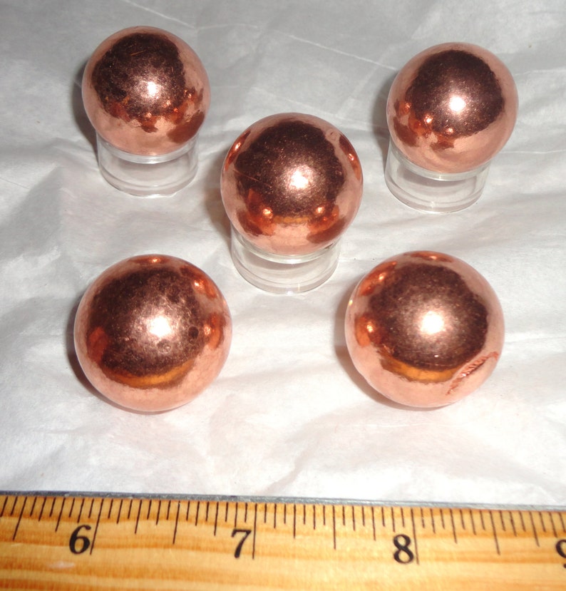 Copper Large Spheres For Therapeutic and Metaphysical Meditation in Various Sizes