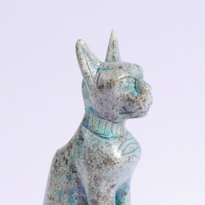 porcelain Egyptian cat statue