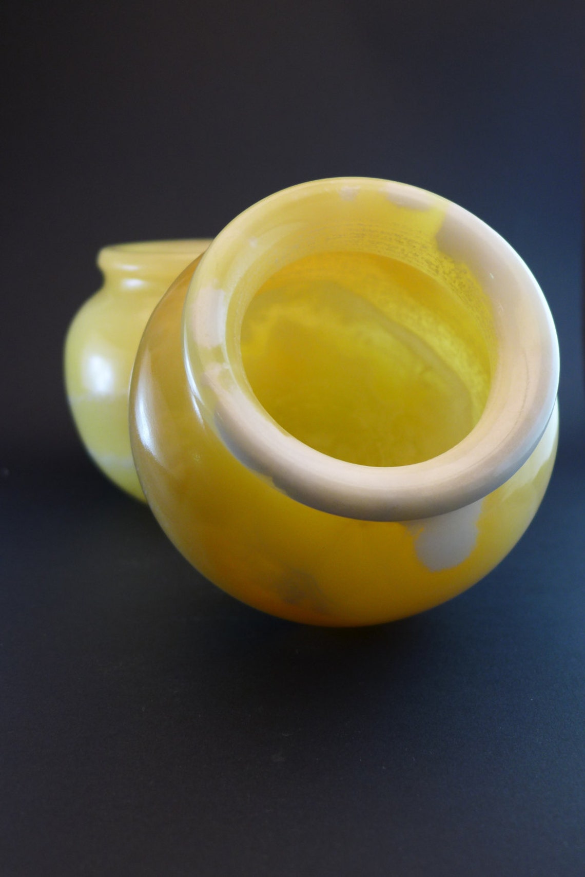 Egyptian Vase Alabaster Stone Hand Made With a Fine Polish Etsy