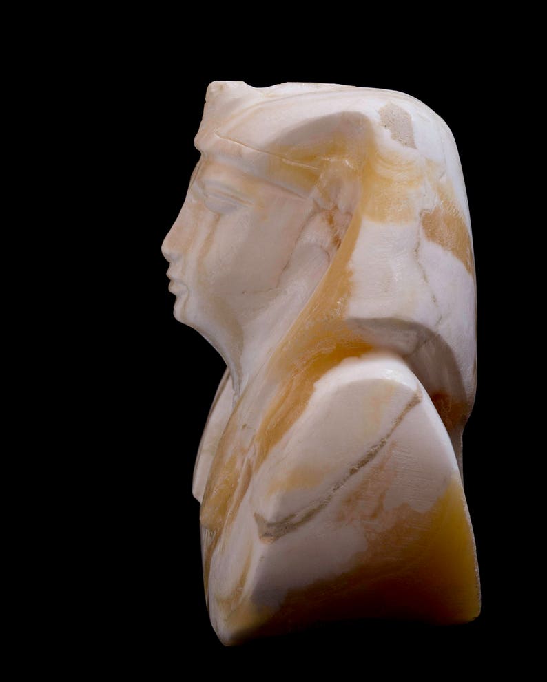 Alabaster Stone Egyptian Sculpture Bast Pierre Raphia Albâtre Etsy