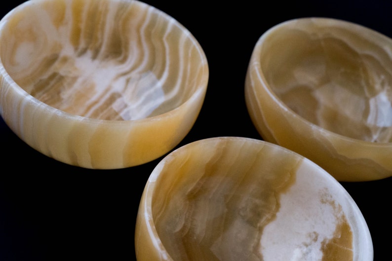 Alabaster Bowl Natural Stone Deep Plates Etsy