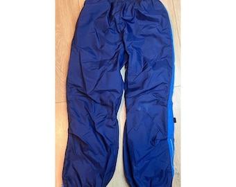 Vintage Nike Barn Blå Vindjacka Träningsbyxor Meshfodrade Storlek M 10-12 Swoosh