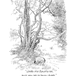 Eeyore Print: Winnie the Pooh Quote, Black and White Nursery Art (Digital Download)
